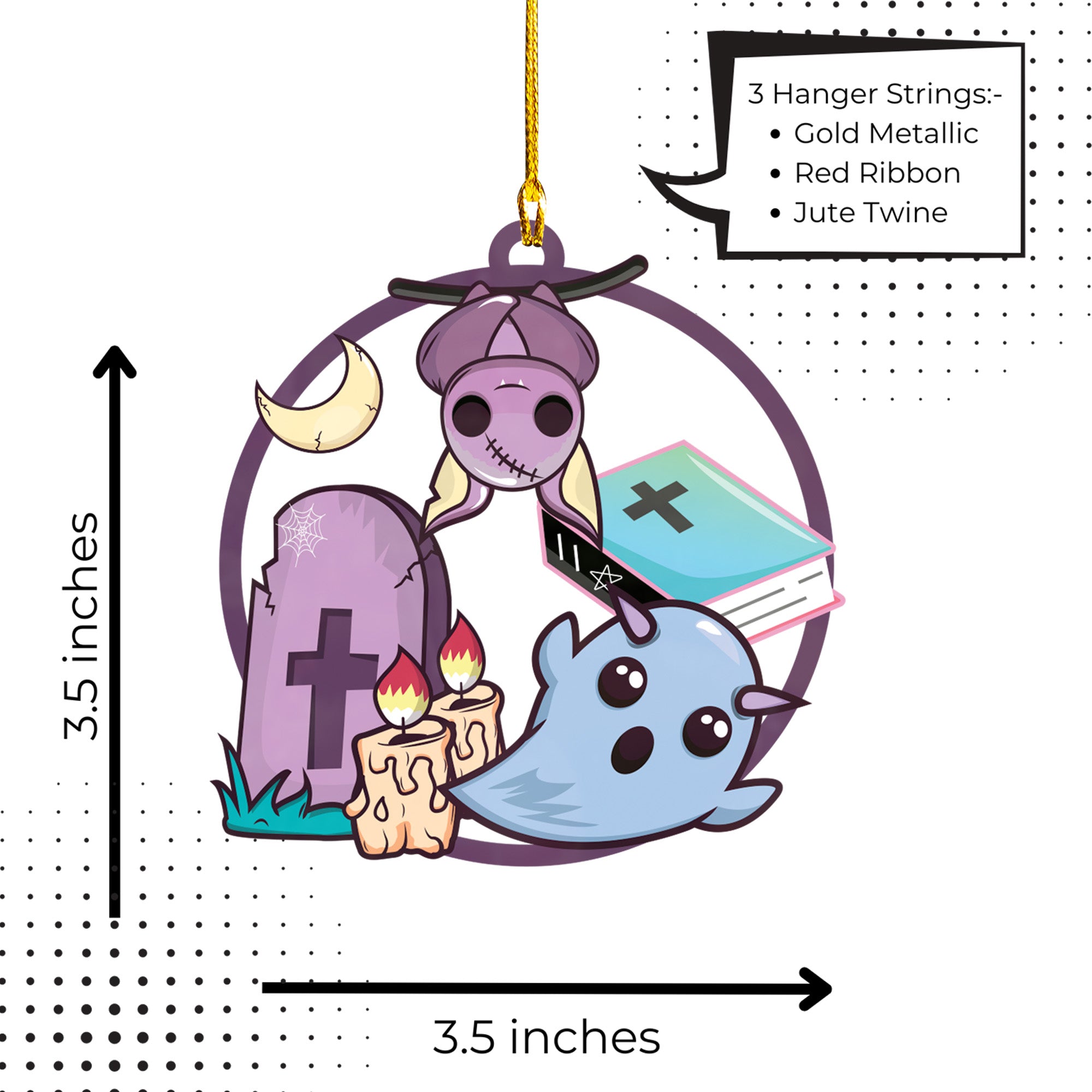 Halloween Decoration Items| Halloween Xmas Decorations | Acrylic Fun Holiday Christmas Décor Ornaments | Cute Kawaii Ghost