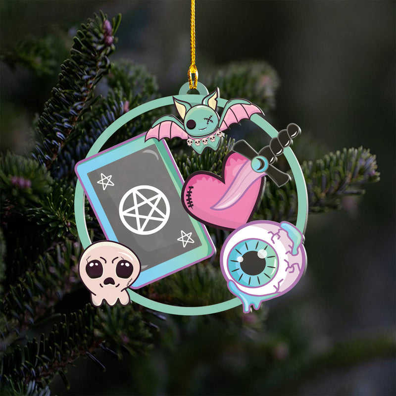 Halloween Decoration Items| Halloween Xmas Decorations | Custom Acrylic Fun Holiday Christmas Décor Ornaments | Cute Kawaii Witchcraft