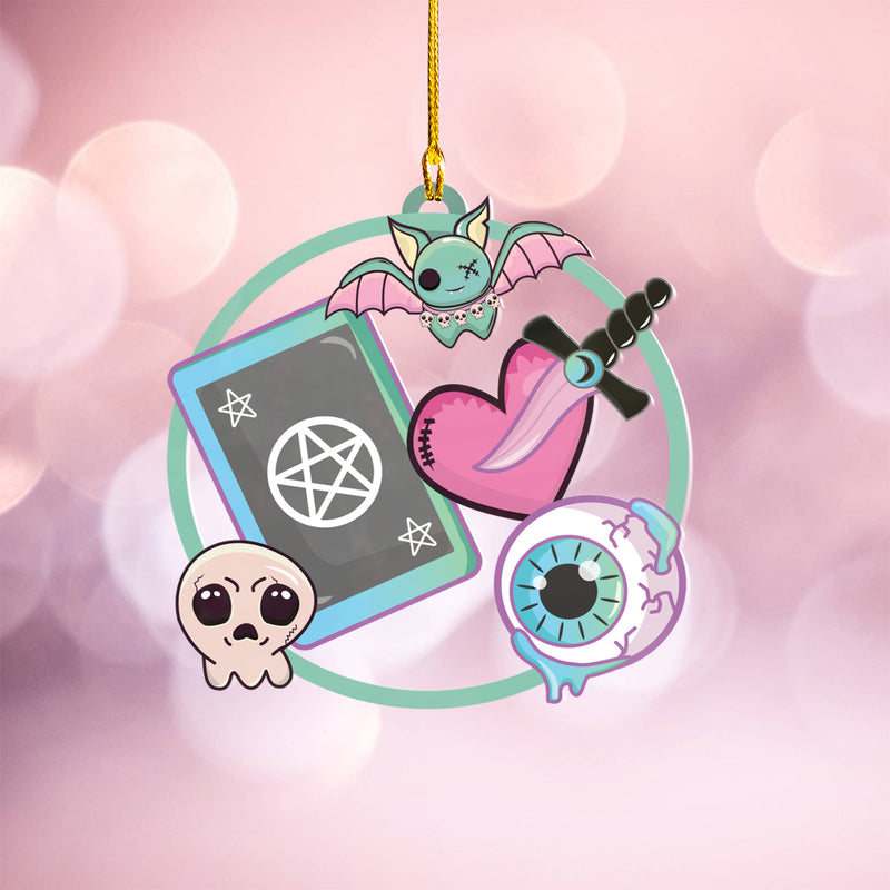 Halloween Decoration Items| Halloween Xmas Decorations | Acrylic Fun Holiday Christmas Décor Ornaments | Cute Kawaii Witchcraft