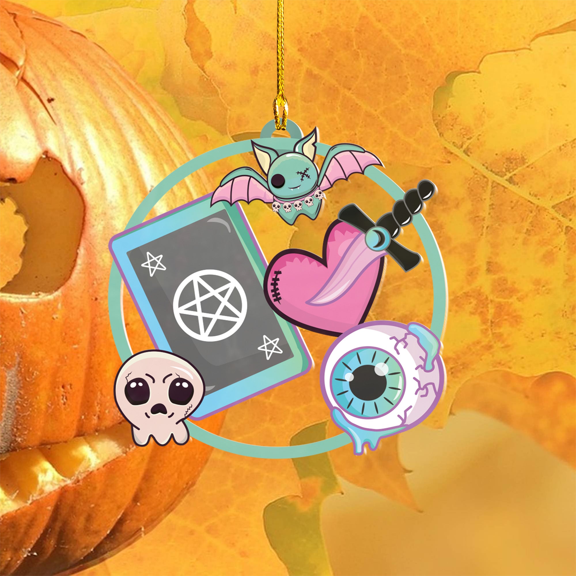 Halloween Decoration Items| Halloween Xmas Decorations | Acrylic Fun Holiday Christmas Décor Ornaments | Cute Kawaii Witchcraft