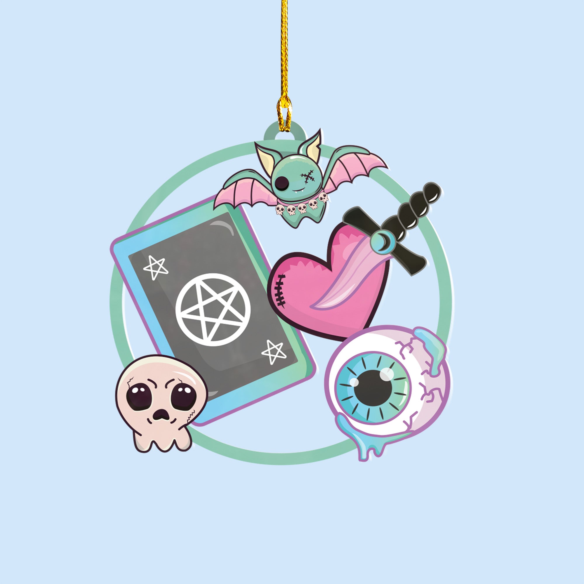 Halloween Decoration Items| Halloween Xmas Decorations | Acrylic Fun Holiday Christmas Décor Ornaments | Cute Kawaii Witchcraft