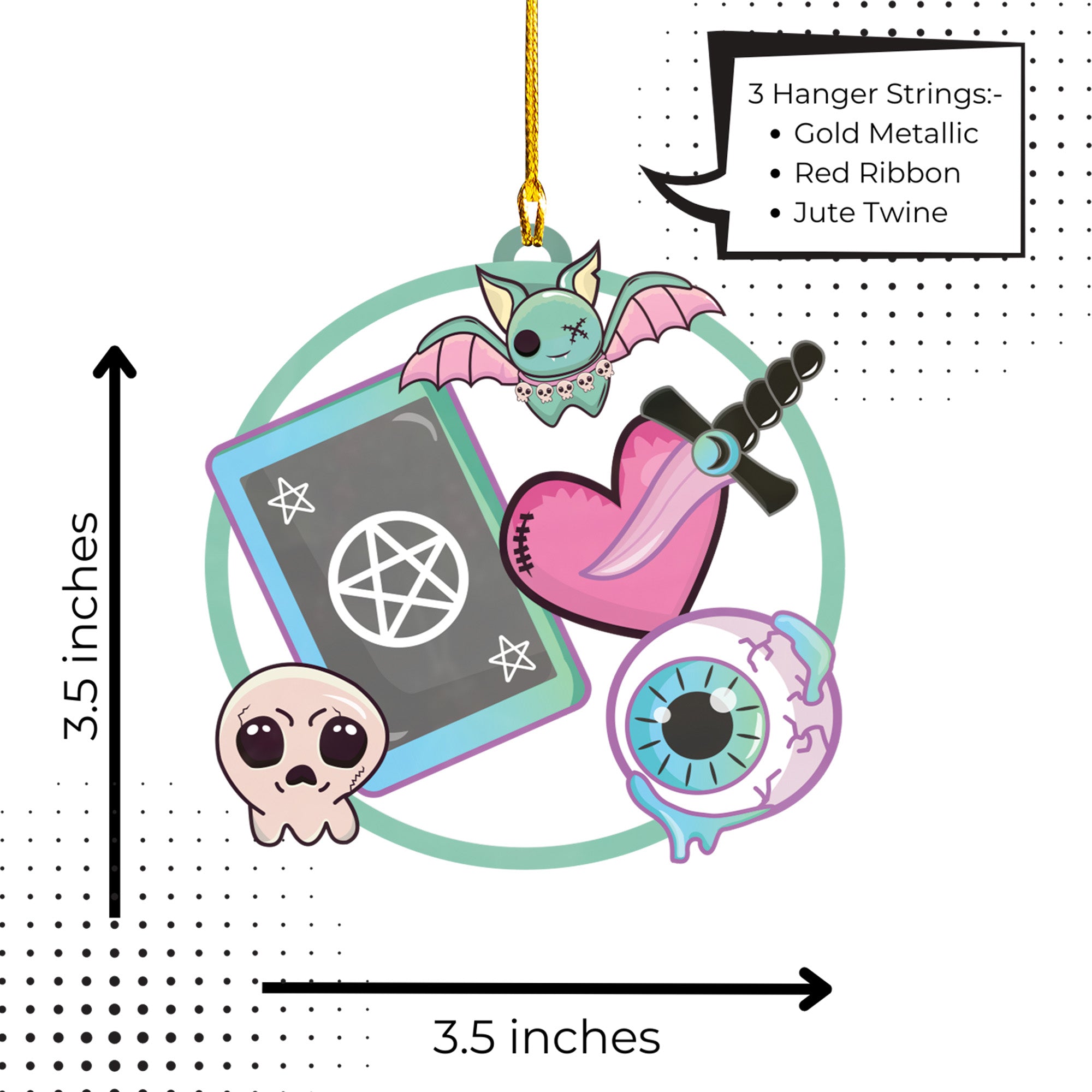 Halloween Decoration Items| Halloween Xmas Decorations | Acrylic Fun Holiday Christmas Décor Ornaments | Cute Kawaii Witchcraft