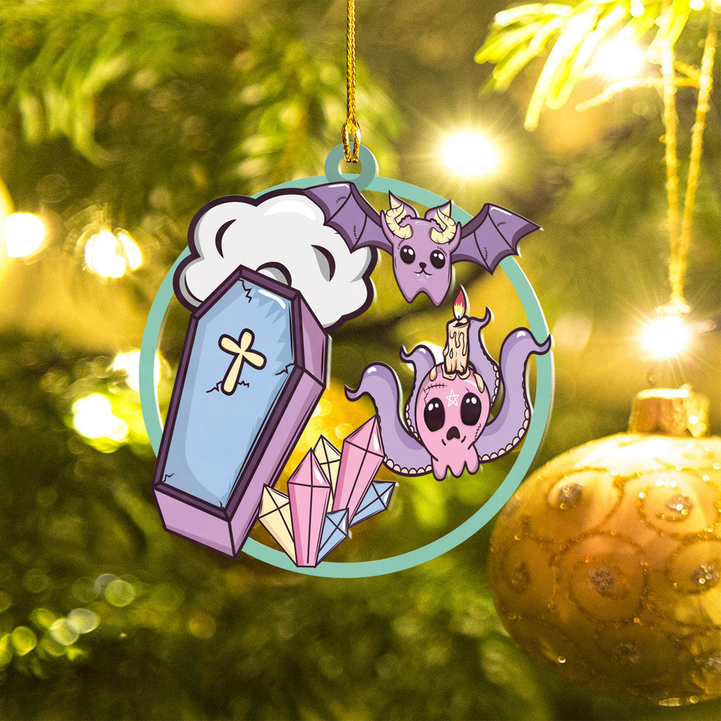 Halloween Decoration Items| Halloween Xmas Decorations | Acrylic Fun Holiday Christmas Décor Ornaments | Cute Kawaii Graveyard