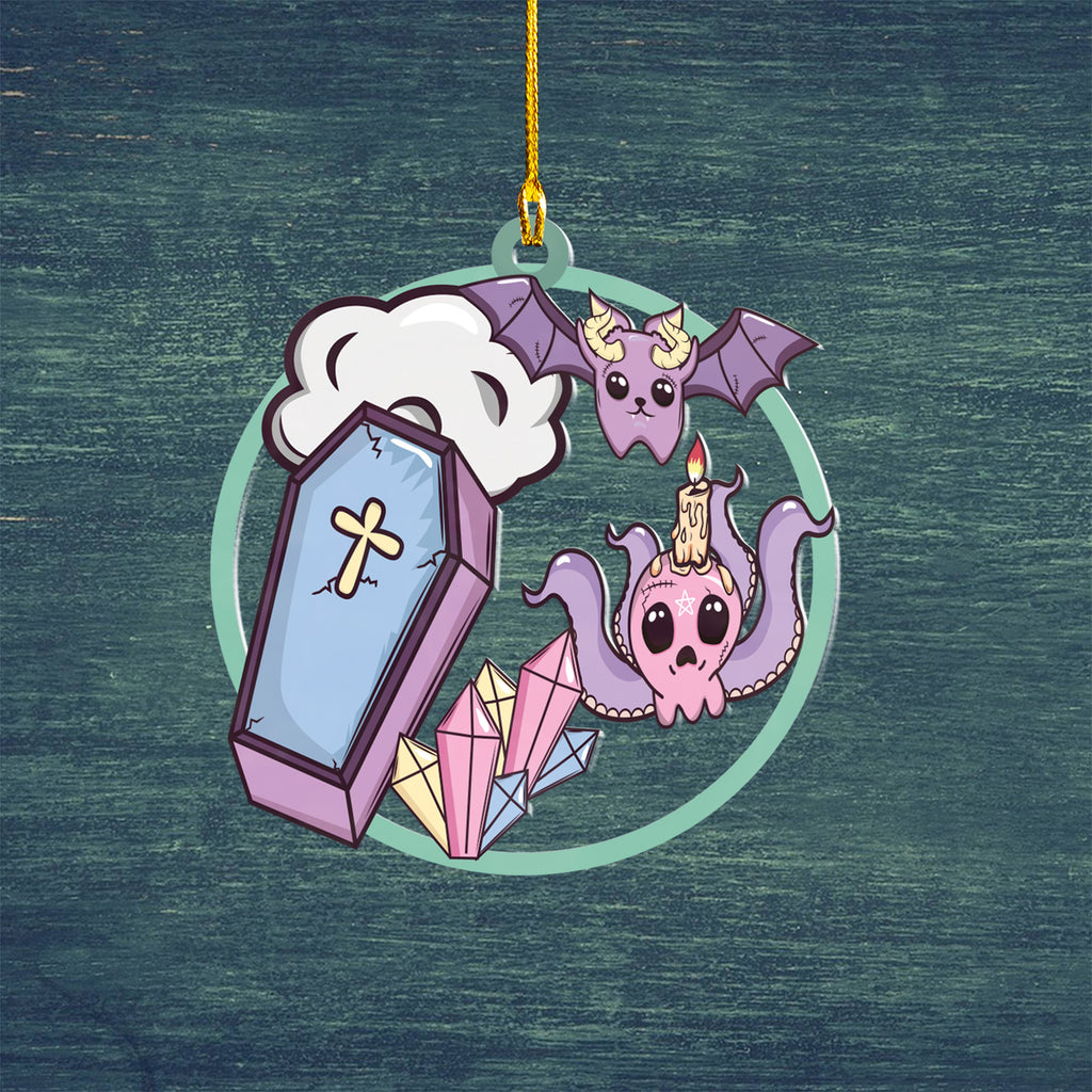 Halloween Decoration Items| Halloween Xmas Decorations | Acrylic Fun Holiday Christmas Décor Ornaments | Cute Kawaii Graveyard