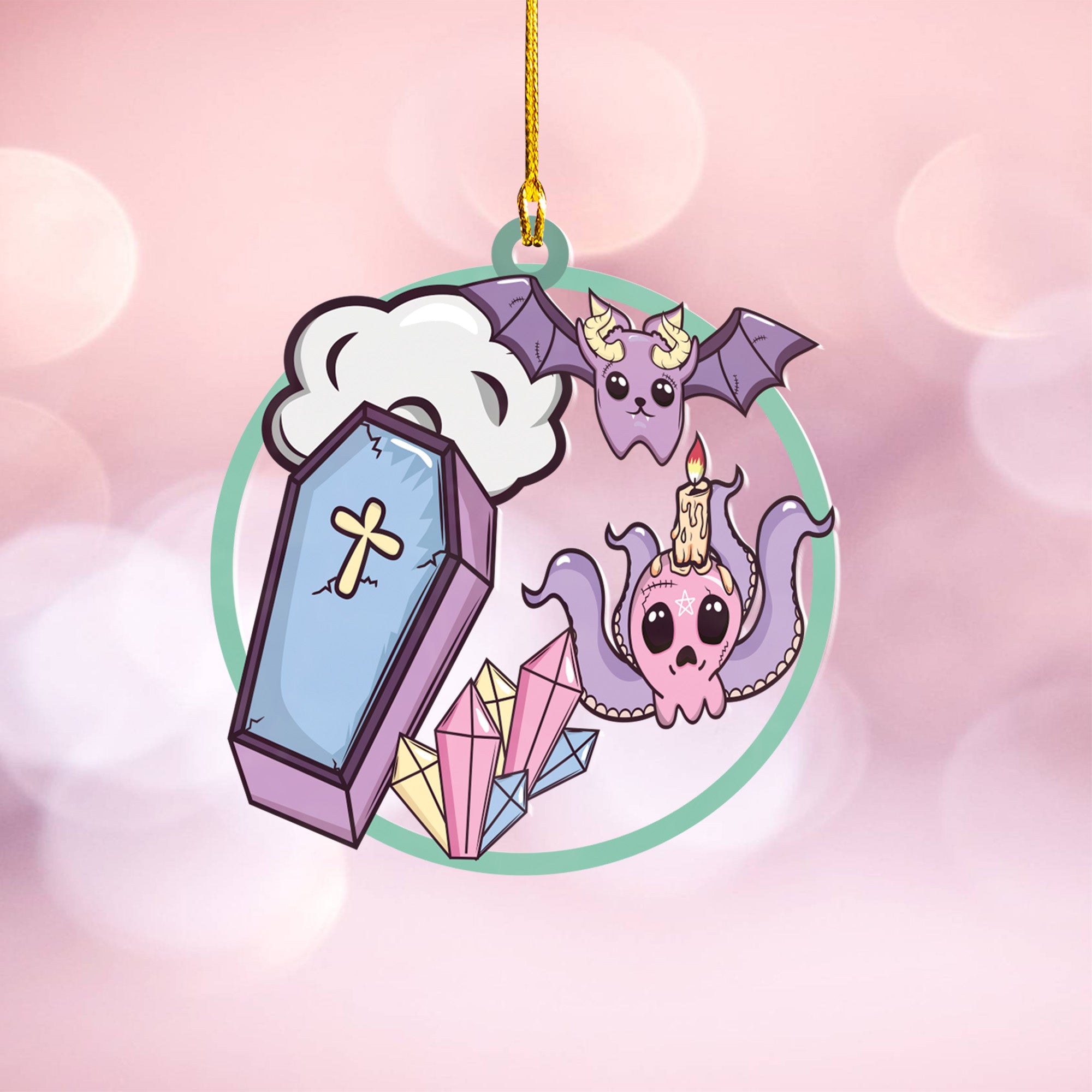 Halloween Decoration Items| Halloween Xmas Decorations | Acrylic Fun Holiday Christmas Décor Ornaments | Cute Kawaii Graveyard