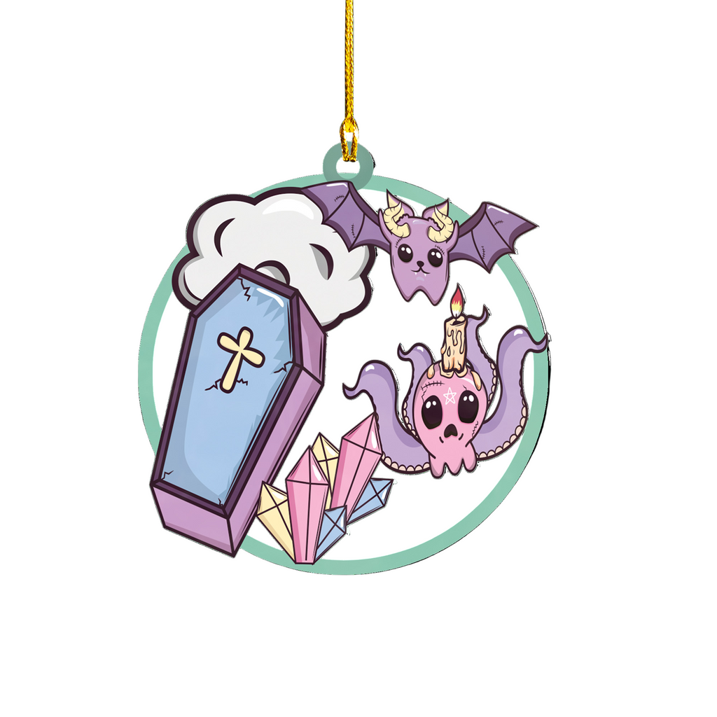 Halloween Decoration Items| Halloween Xmas Decorations | Acrylic Fun Holiday Christmas Décor Ornaments | Cute Kawaii Graveyard