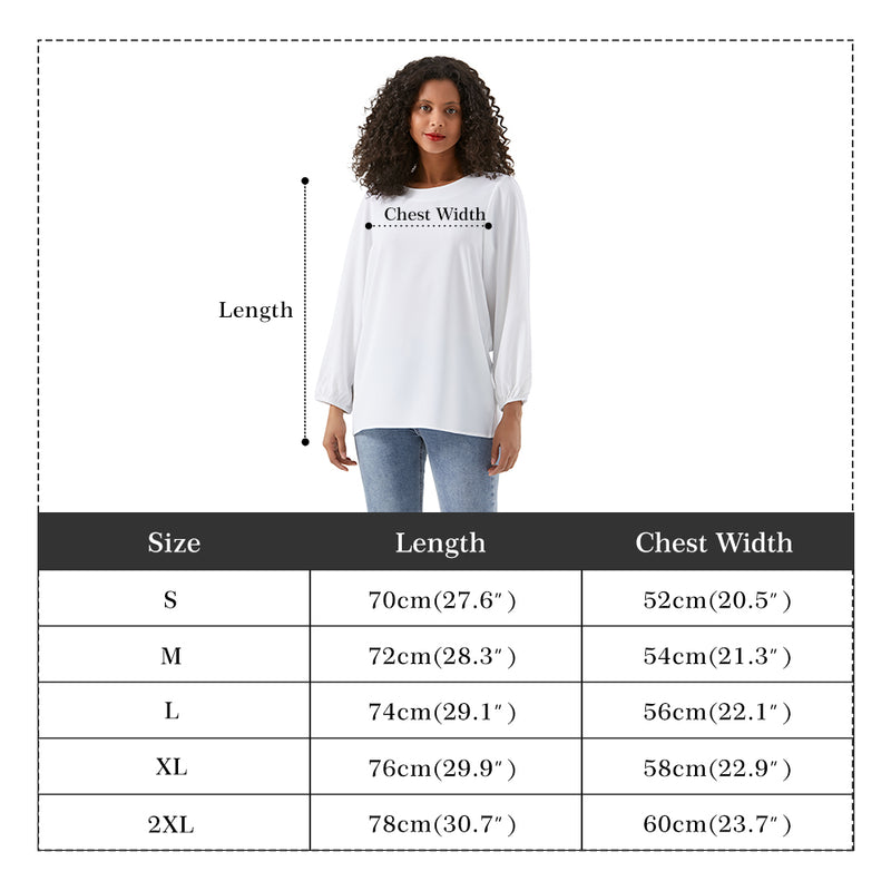 Aquarius Woman Zodiac Sign Long Sleeve Chiffon Blouse Inspired by Astrology and Horoscope