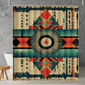 colorful Aztec western geometric shower curtain – pattern view