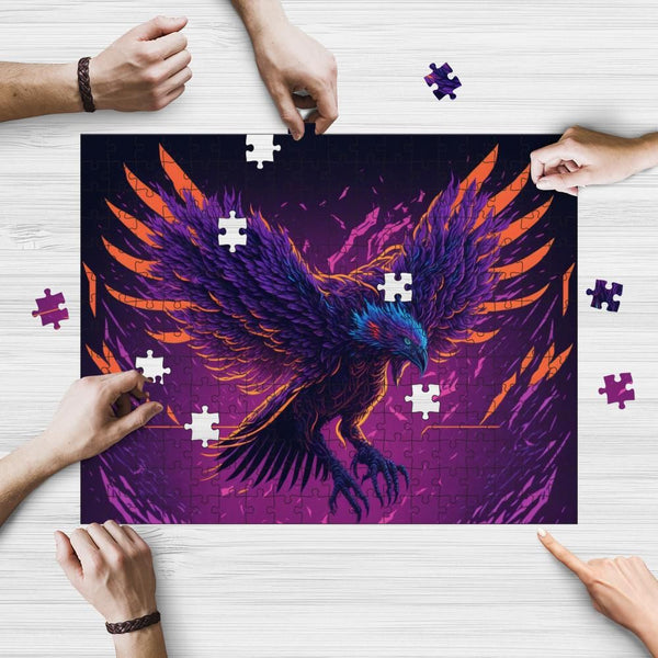 Rectangle Puzzles for All Ages – High-Quality, Durable, and Fun Jigsaw with Precision Laser-Cut Pieces | Cyber Punk Phoenix