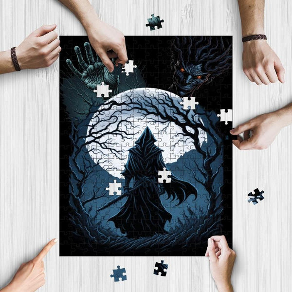 Wooden Jigsaw Puzzle Games for Adults and Teens | Cherished Fun Family time activity for Game nights | Spooky Nights