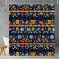 Mexican floral traditional folk art shower curtain