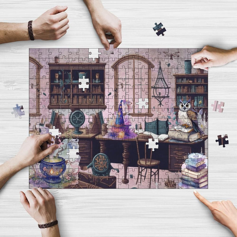 Wooden Jigsaw Puzzle Games for Adults and Teens | Cherished Fun Family time activity for Game nights | Wizard Decor