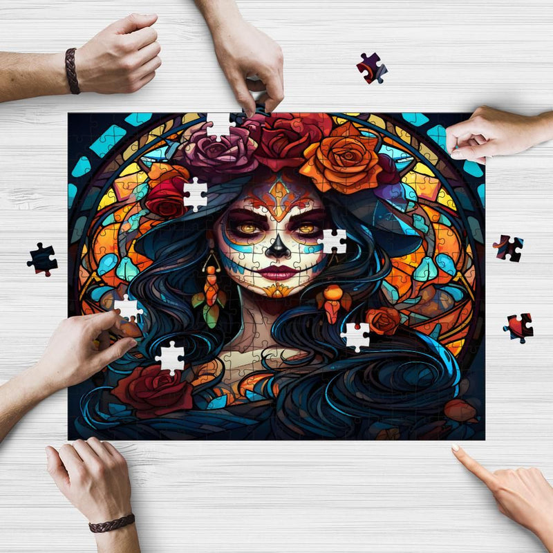 Rectangle Puzzles for All Ages – High-Quality, Durable, and Fun Jigsaw with Precision Laser-Cut Pieces | Stained Glass Art - Cinco de Mayo