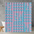 unicorn and rabbit shower curtain product mockup