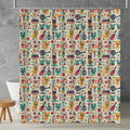 mexican animal shower curtain in a bathroom setting