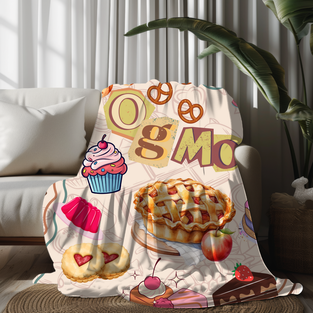 Grandparent day gift for Grandma | Cozy Sherpa Fleece Blanket for MeeMaw | Cool gift for Nana who has everything | OG Mom