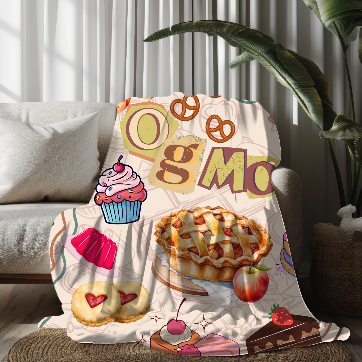 Grandparent day gift for Grandma | Cozy Sherpa Fleece Blanket for MeeMaw | Cool gift for Nana who has everything | OG Mom