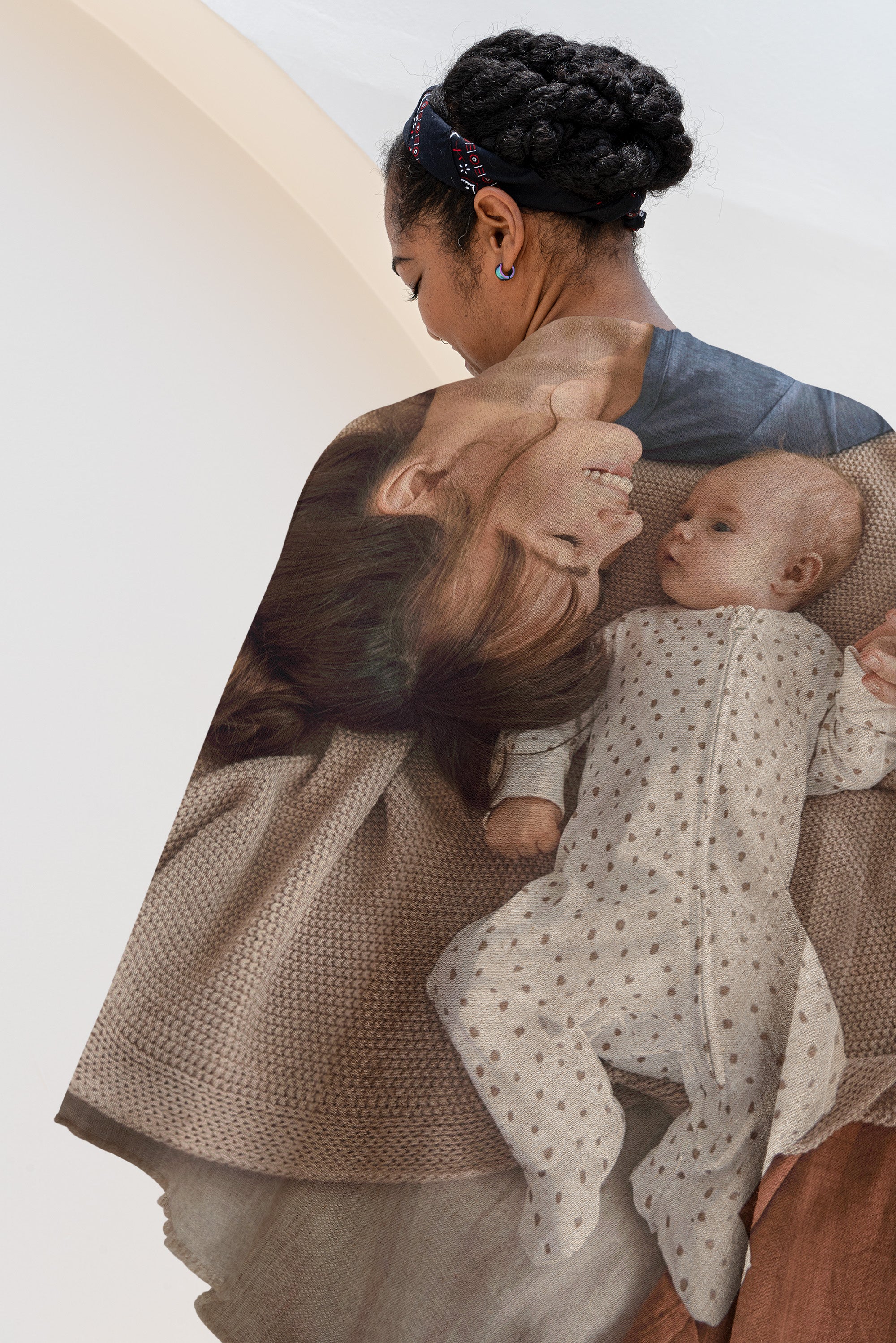 Throw Blanket, 100% Cotton Woven, Personalized Mothers Day Decor Woven Tapestry, Custom Image 2-Inch Fringe Detail, Vintage Aesthetic