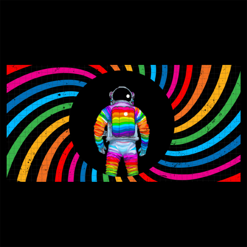 Premium PU Leather Mouse Pads | Non-Slip |Waterproof | Stylish & Durable | Astronaut in a Rainbow Universe