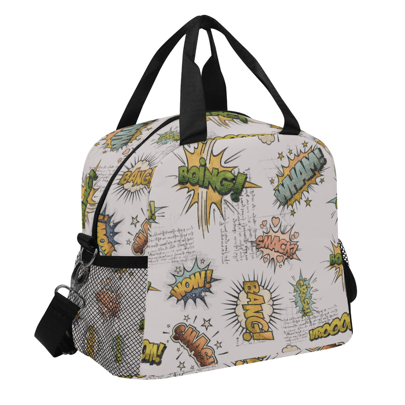 Elevate Lunchtime with Stylish All-Over Printed Vintage Aesthetics Lunch Bag for Teenagers-Mysterious Adventure