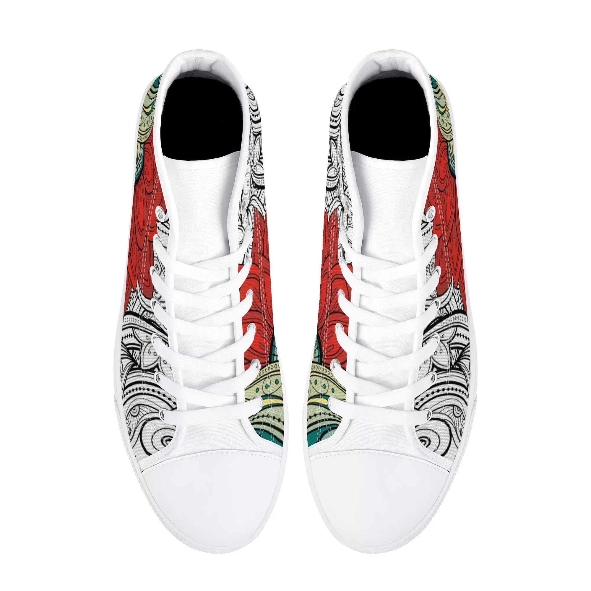 High Top Canvas Sneakers | Converse High Tops | Unique Canvas Shoes - Mandala Design