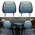 Headrest Cover for Cars | Universal fit | Trendy Designs on Auto Headrest slipcover - Blue Rainbow Sunset