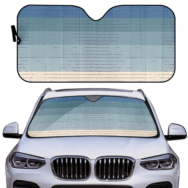 Car Decor | Pastel Auto Sun Shade | Vehicle Windshield | Trendy Car Interiors | Blue Gradient