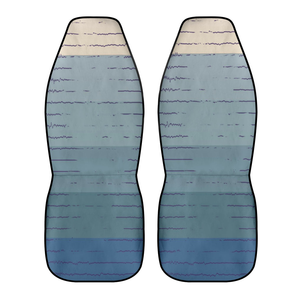 Car Accessories | Car Seat Covers for Front | Set of 2 | Sweat Protector | Vehicle Interiors– Blue Rainbow Sunset