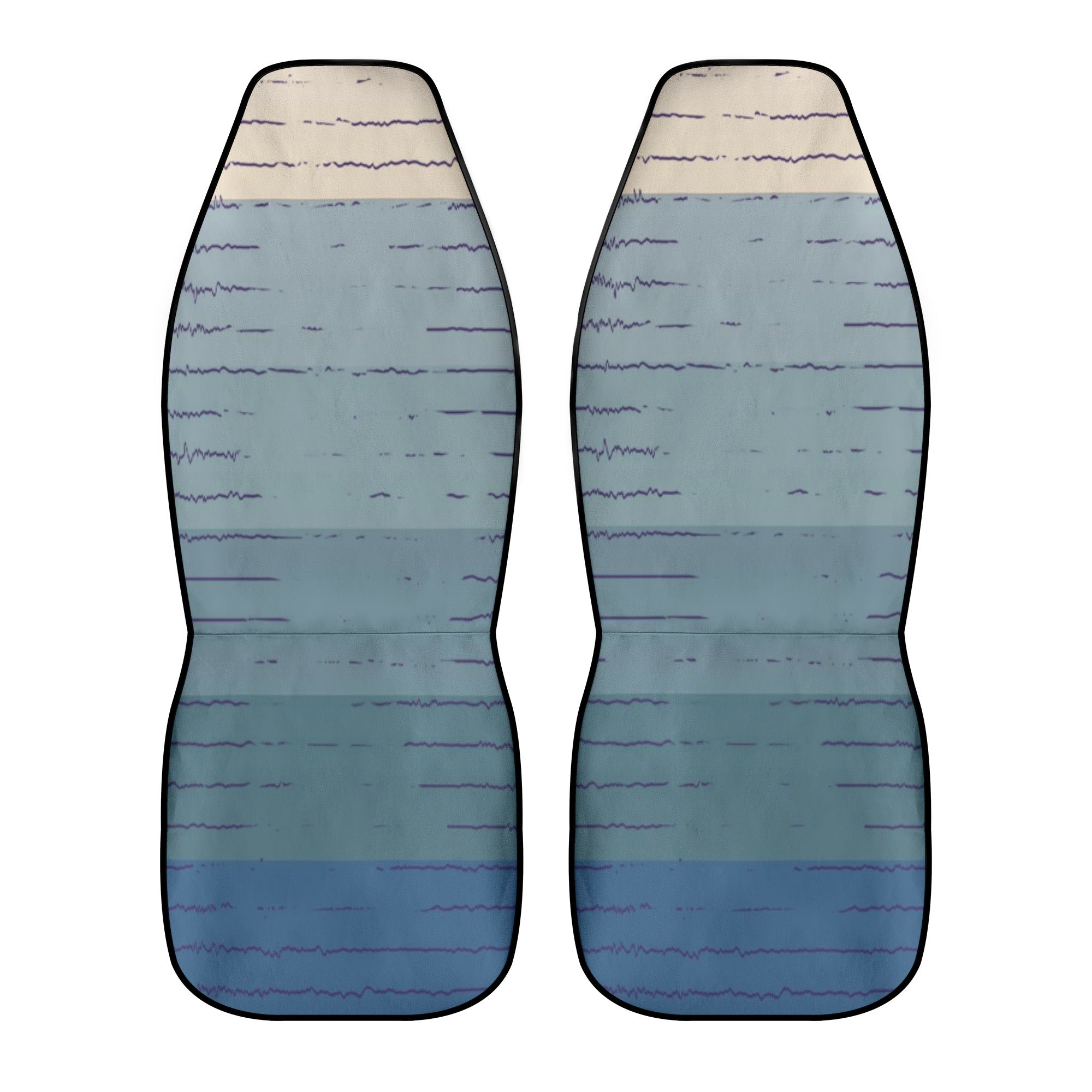 Car Accessories | Car Seat Covers for Front | Set of 2 | Sweat Protector | Vehicle Interiors– Blue Rainbow Sunset