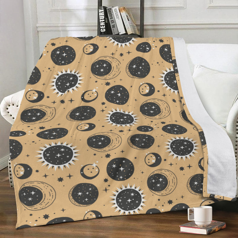 Gothic Boho Dark Academia Plush Fleece Blankets | Stars and Constellation Celestial Home decor