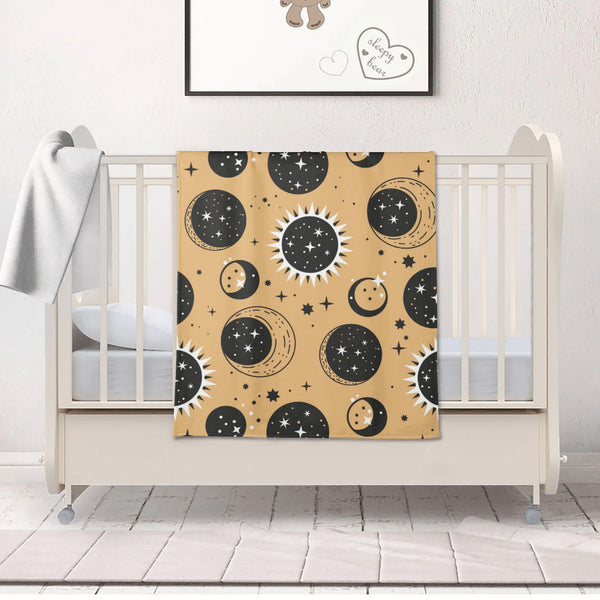 Boho Flannel Kids' Blanket - Cozy, Mysterious, and Breathable Throw -Stars & Constellations blanket for kids