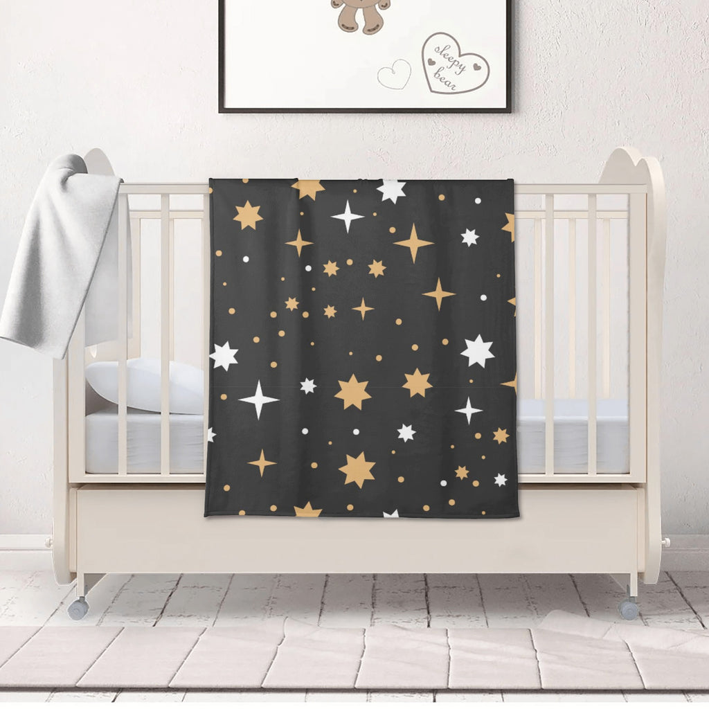 Boho Flannel Kids' Blanket - Cozy, Mysterious, and Breathable Throw -Halloween Boho Starry Night blanket for kids