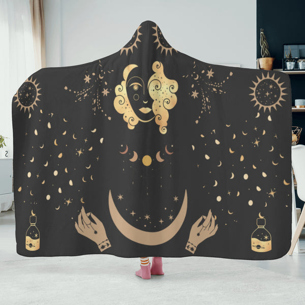 Experience Ultimate Comfort & Style with Our Luxurious Hooded Blanket-Space Goddess Hoodie Blanket.