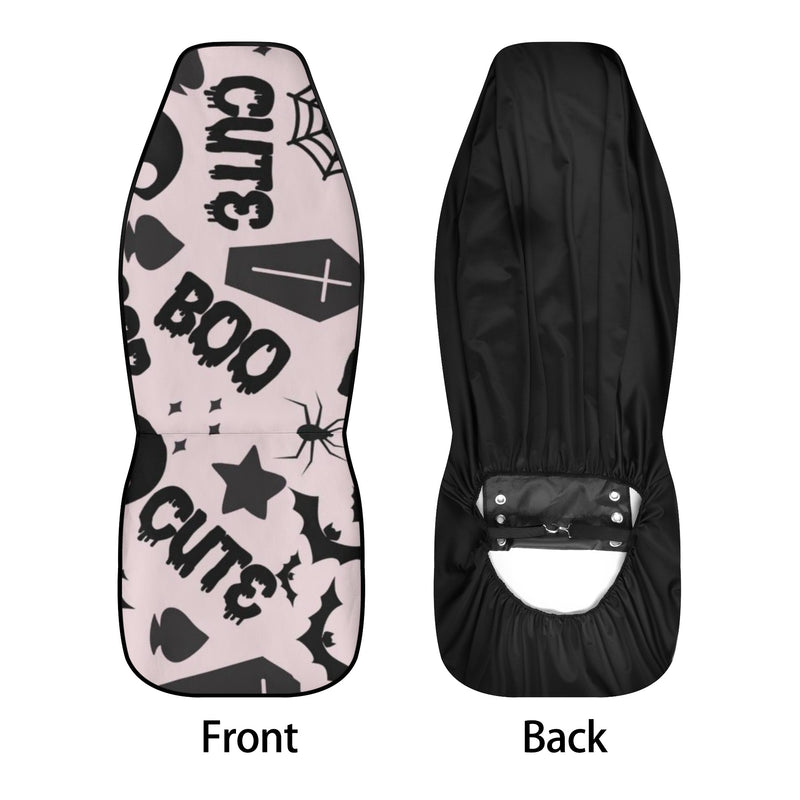 Car Accessories | Car Seat Covers for Front & Back | Cool Fitted Sweat Protector | Vehicle Interiors Upholstery | Spooky Boo