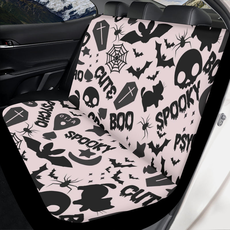 Car Accessories | Car Seat Covers for Front & Back | Cool Fitted Sweat Protector | Vehicle Interiors Upholstery | Spooky Boo