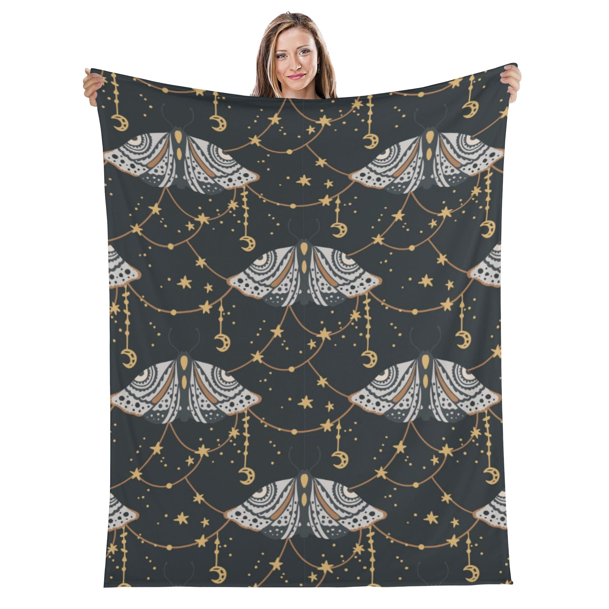 Stay Warm and Stylish: Flannel Blankets-Dark Academia Gothic style- Halloween themed Wiccan Black cozy blanket