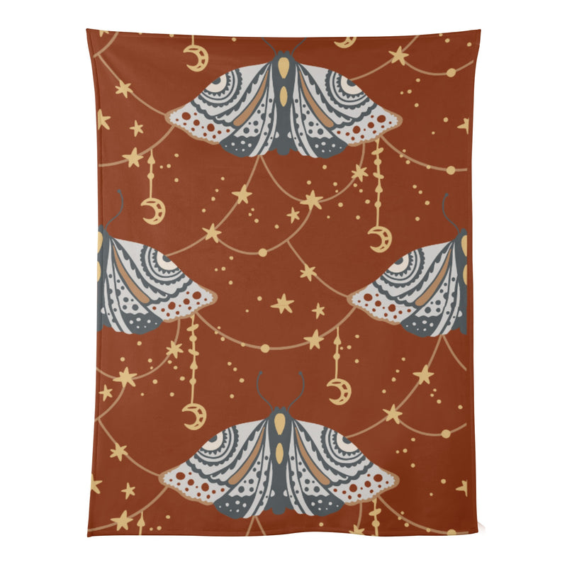 Best Breathable Cozy Flannel Blankets for Kids | Wiccan Boho Celestial Butterfly | Earthy Brown Land