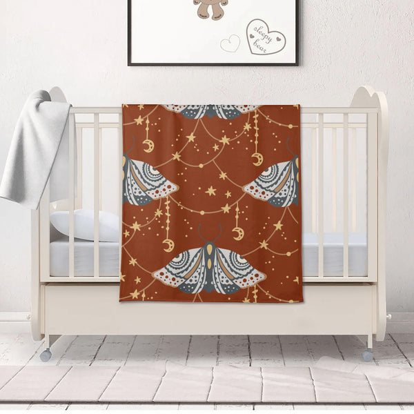 Best Breathable Cozy Flannel Blankets for Kids | Wiccan Boho Celestial Butterfly | Earthy Brown Land
