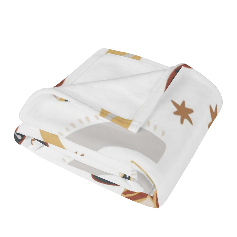 Best Breathable Cozy Flannel Blankets for Kids | Wiccan Boho Celestial Butterfly | Serene White