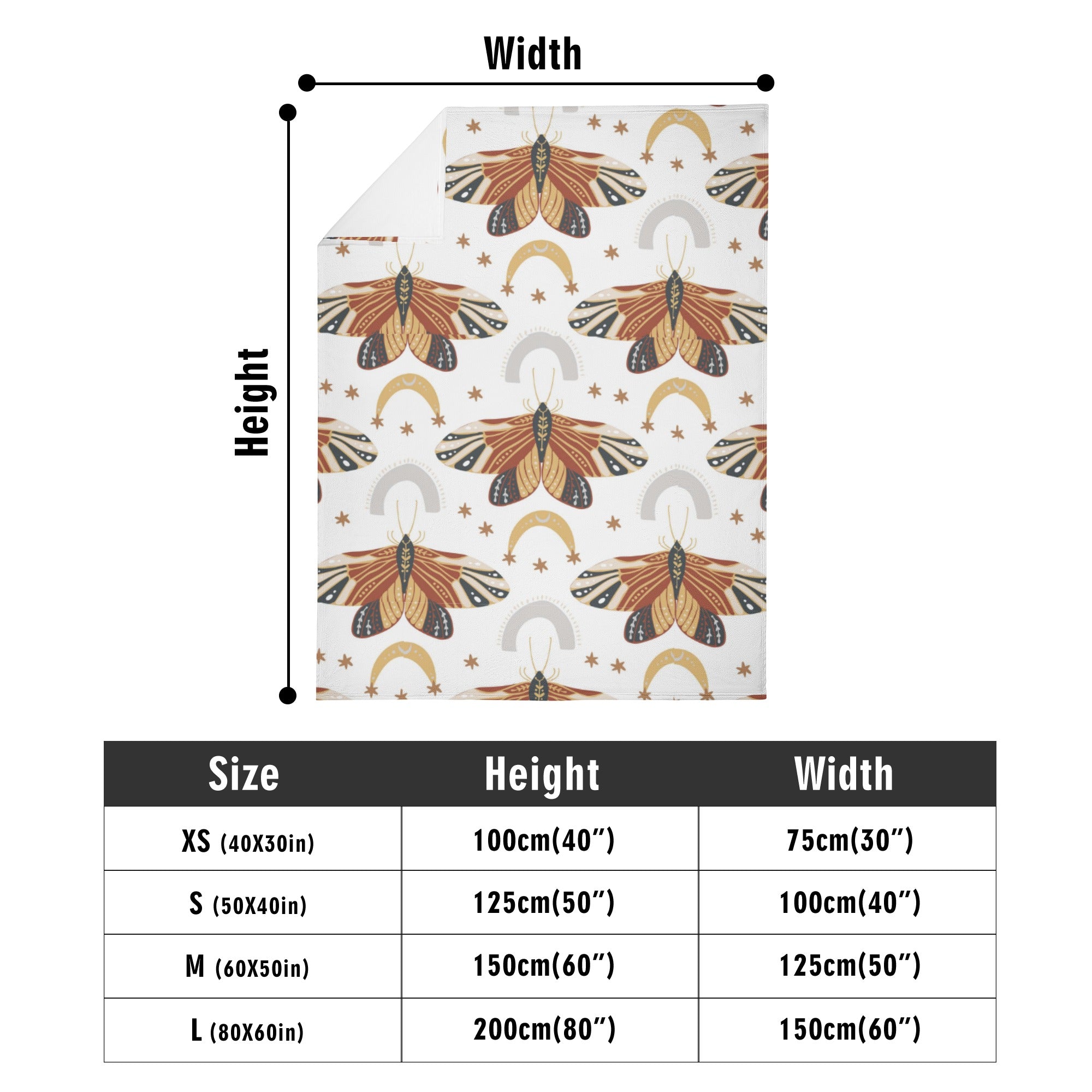 Stay Warm and Stylish: Flannel Blankets-Dark Academia Gothic style- Rustic Butterflies Wiccan White cozy blanket