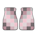 Car Floor Mats | Set of 2 | Universal size | All Weather proof | Affordable | Washable-Pastel Goth Checkered