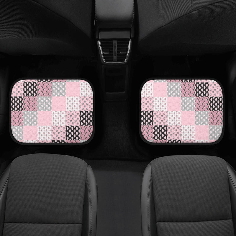 Car Floor Mats | Set of 4 | Universal size | All Weather proof | Affordable | Washable- Pastel Goth Checkered