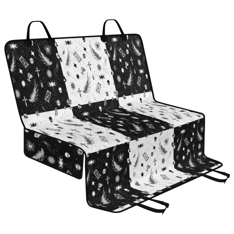 Dog Car Seat Covers and Hammocks | Pet Accessories | Back Seat Cover for Dogs and Cats- Monochrome Checkered