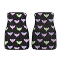 Car Floor Mats | Set of 2 | Universal size | All Weather proof | Affordable | Washable- Pastel Goth Halloween Bats
