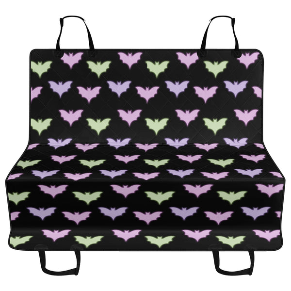 Dog Car Seat Covers and Hammocks | Pet Accessories | Back Seat Cover for Dogs and Cats - Pastel Goth Bats