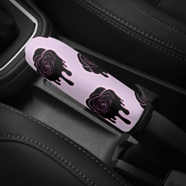 Universal Handbrake Cover for Cars | Hand Brake Protector | Vehicle Handbrake Sleeve - Halloween Black Roses
