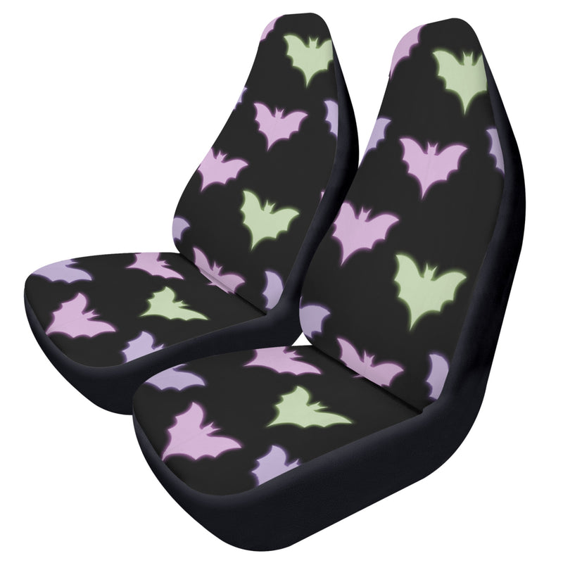 Car Accessories | Car Seat Covers for Front | Set of 2 | Sweat Protector | Vehicle Interiors– Pastel Goth Bats