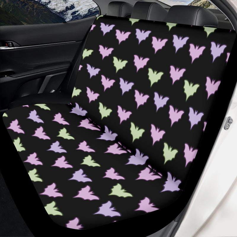 Car Accessories | Car Seat Covers for Front & Back | Cool Fitted Sweat Protector | Vehicle Interiors Upholstery | Pastel Goth Bats