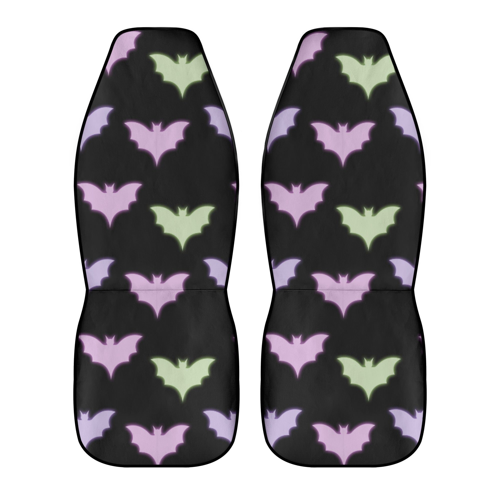 Car Accessories | Car Seat Covers for Front | Set of 2 | Sweat Protector | Vehicle Interiors– Pastel Goth Bats