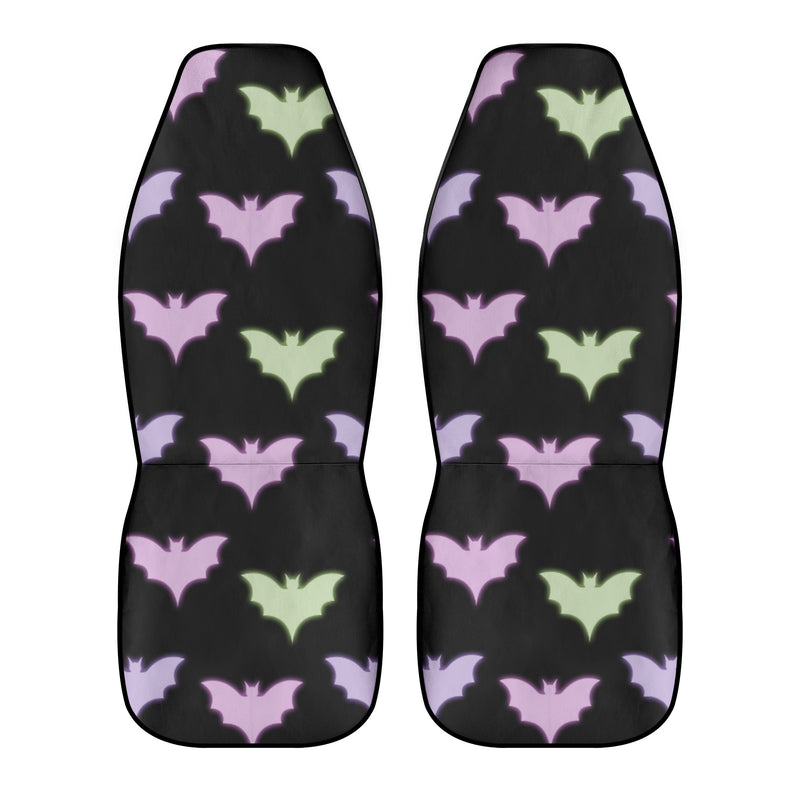 Car Accessories | Car Seat Covers for Front | Set of 2 | Sweat Protector | Vehicle Interiors– Pastel Goth Bats